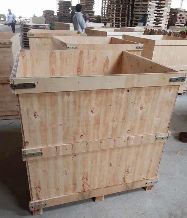 Thùng gỗ 1100x1000x1100. Trọng tải 2 tấn